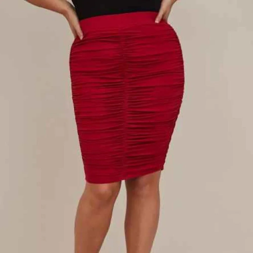 Torrid‎ Midi Super Soft Shirred Pencil Skirt Size 3X